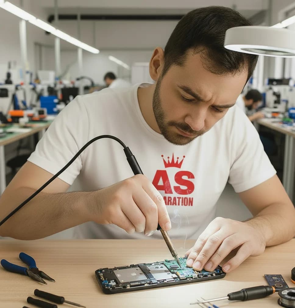 Réparation connecteur charge mobile - AS REPARATION Paris - Réparation professionnelle avant après