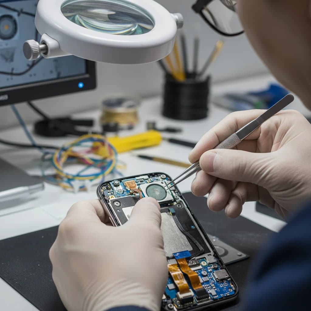Réparation haut-parleur mobile - AS REPARATION Paris - Réparation professionnelle avant après