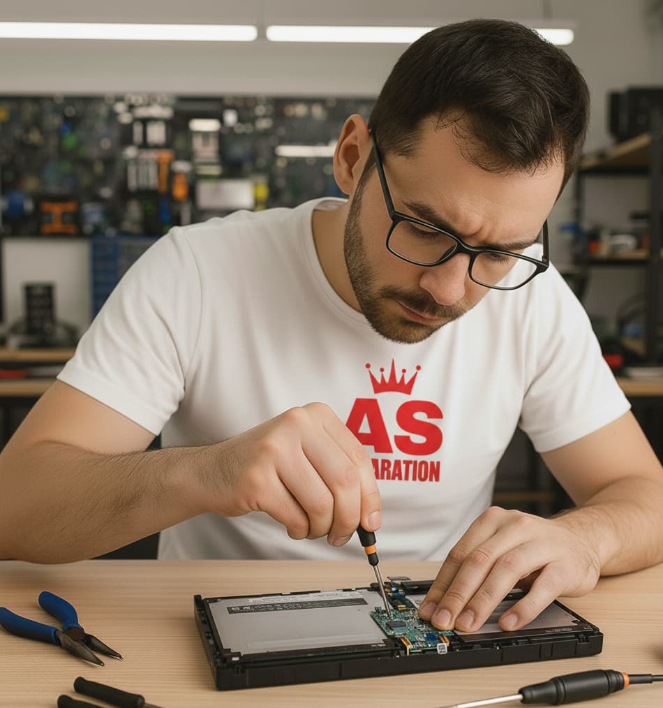 Remplacement batterie PC - AS REPARATION Paris - Réparation professionnelle avant après