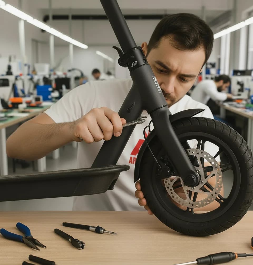 Réparation freins trottinette - AS REPARATION Paris - Réparation professionnelle avant après