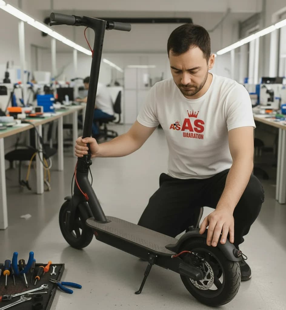 Remplacement garde-boue trottinette - AS REPARATION Paris - Réparation professionnelle avant après