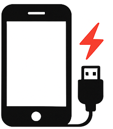 Icône Réparation connecteur charge mobile
