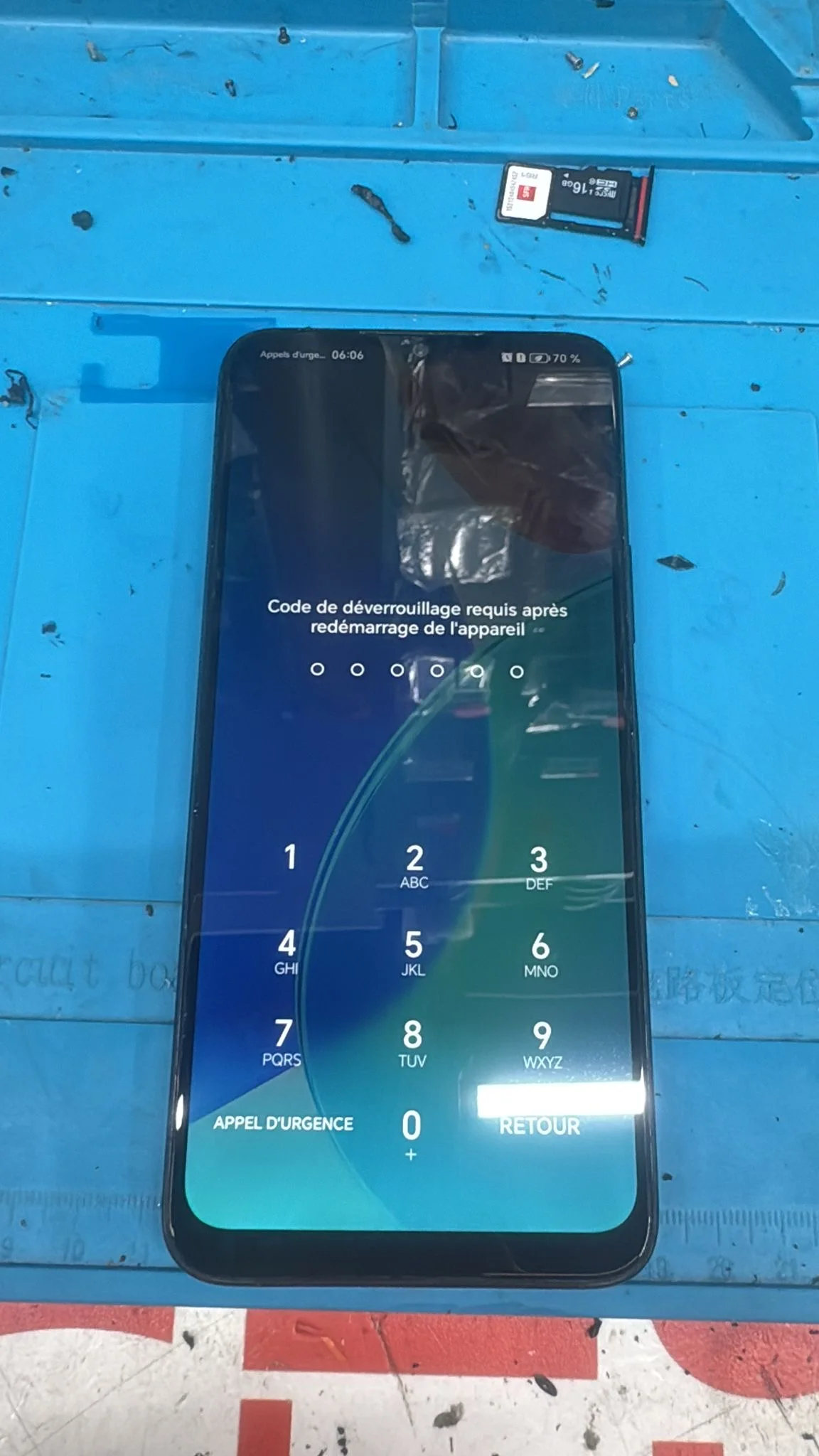 Réparation téléphone HONOR 6X - Résultat final écran neuf après intervention